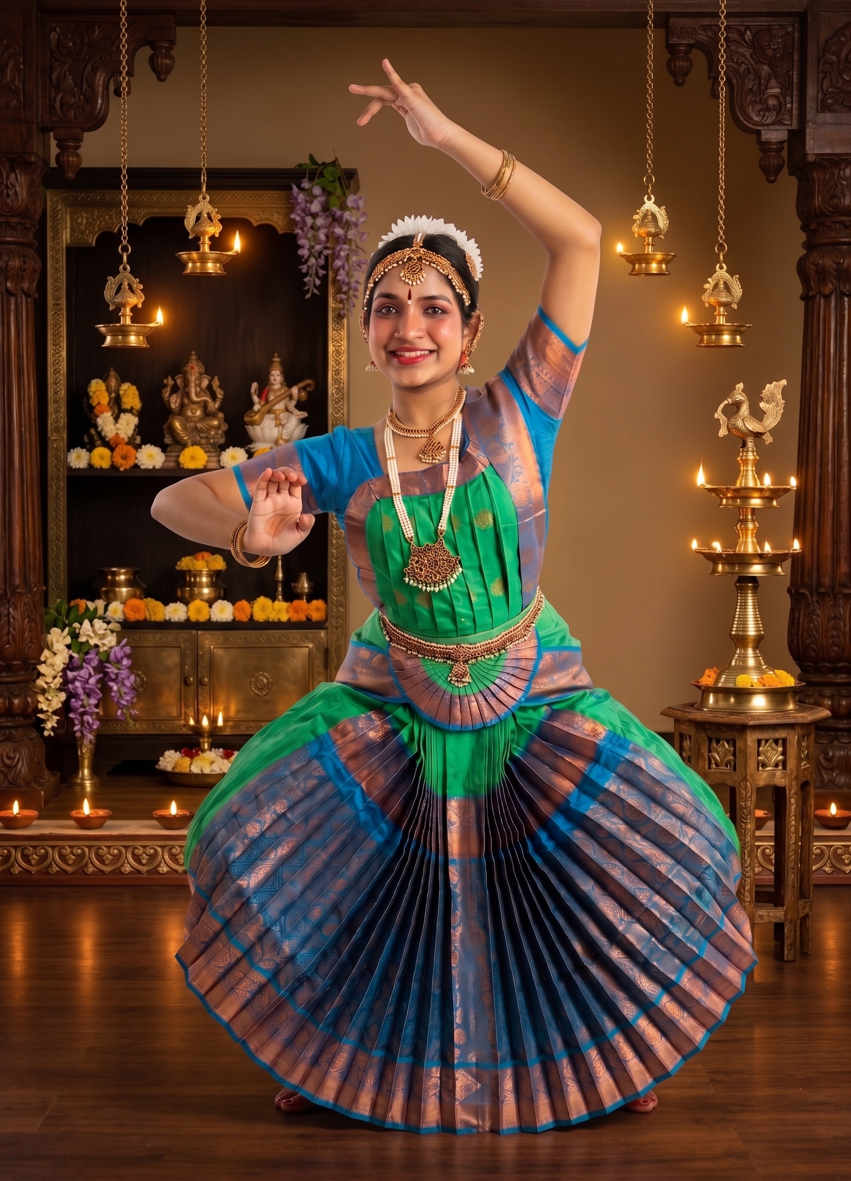 Harini in Bharatanatyam costume